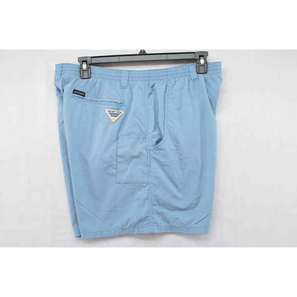 Columbia PFG Mesh Lined Swim Trunks Men's Large Packable Blue Nylon Fishing - Picture 5 of 11